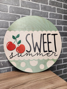 Sweet Summer Cherry Door Sign