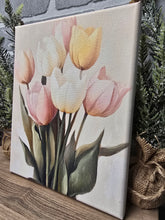Load image into Gallery viewer, Soft Pastel Tulip Canvas Art-Wrapped Canvas