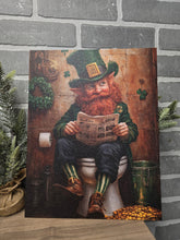 Load image into Gallery viewer, Cheeky Leprechaun Potty Break Canvas Art-Wrapped Canvas