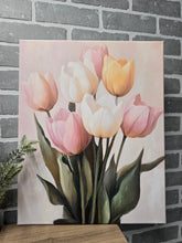 Load image into Gallery viewer, Soft Pastel Tulip Canvas Art-Flat Canvas