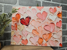 Load image into Gallery viewer, Textured Blush Heart Canvas Art-Wrapped Canvas