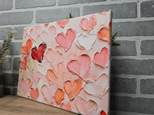 Load image into Gallery viewer, Textured Blush Heart Canvas Art-Flat Canvas