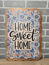 Load image into Gallery viewer, Home Sweet Home Chinoiserie Floral Door Sign