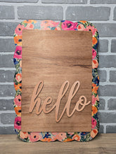 Load image into Gallery viewer, Hello Bright Ranunculus Rectangle Door Sign