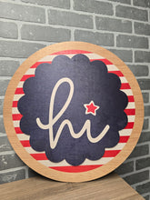 Load image into Gallery viewer, Patriotic Scalloped Hi Door Sign