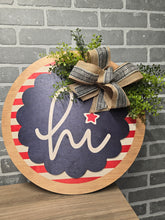 Load image into Gallery viewer, Patriotic Scalloped Hi Door Sign