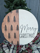 Load image into Gallery viewer, Rustic Modern Merry Christmas Trees Sign