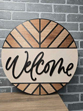 Load image into Gallery viewer, Welcome Farmhouse 2 Toned Door Hanger
