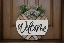 Load image into Gallery viewer, Welcome Farmhouse 2 Toned Door Hanger