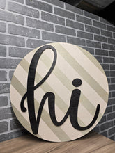 Load image into Gallery viewer, Green striped hi door hanger