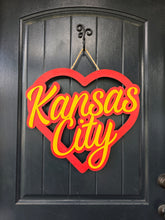 Load image into Gallery viewer, Kansas city 2026 heart door hanger