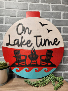 On Lake Time Door Hanger