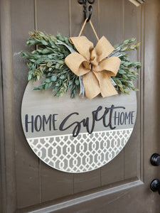 Home sweet home teal  Door Hanger