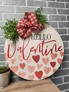 Hello Valentine Door Hanger