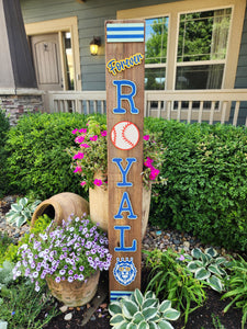 KC Baseball Forever Royal Standing Porch Sign****NOT shippable****