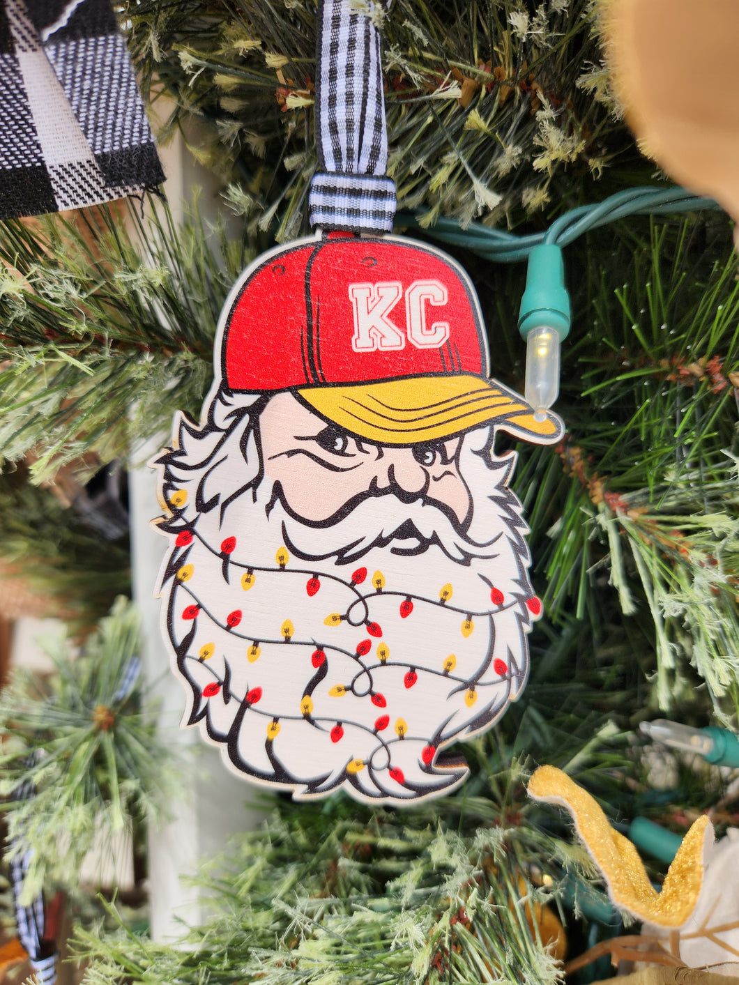 KC Santa Ornament