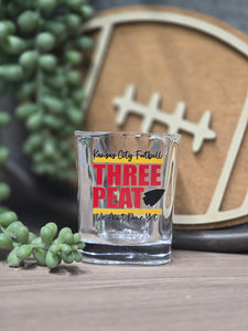 3 peat shot glass