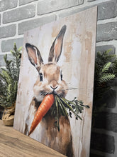 Load image into Gallery viewer, Bunny with Carrot Canvas Art Print-Flat Canvas
