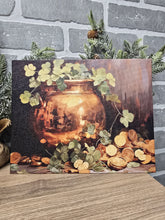 Load image into Gallery viewer, Lucky Clover Pot of Gold Canvas Art-Wrapped Canvas
