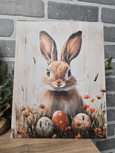 Load image into Gallery viewer, Bunny &amp; Spring Eggs Canvas Art-Wrapped Canvas
