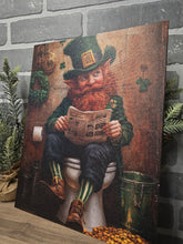 Load image into Gallery viewer, Cheeky Leprechaun Potty Break Canvas Art-Flat Canvas

