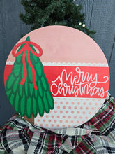 Load image into Gallery viewer, Merry Christmas Floppy Bow Tree Sign
