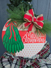Load image into Gallery viewer, Merry Christmas Floppy Bow Tree Sign
