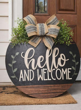 Load image into Gallery viewer, Hello and Welcome Door Hanger
