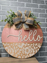 Load image into Gallery viewer, Dusty Rose Floral Door Hanger
