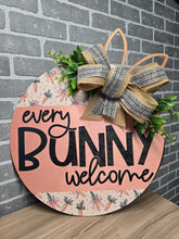 Load image into Gallery viewer, Every bunny welcome bunny ears door hanger
