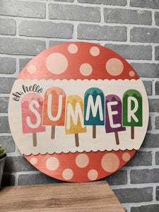 Oh hello summer popsicle door Hanger