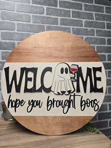 Welcome Boos door hanger