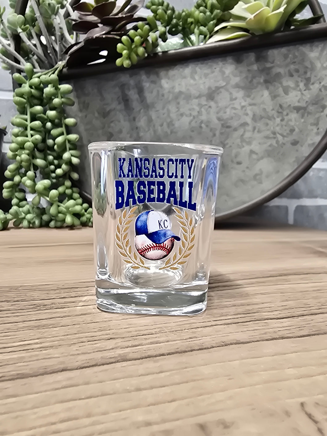 KC Baseball Shot Glass