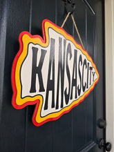 Load image into Gallery viewer, Bold Kansas City Arrowhead Door hanger
