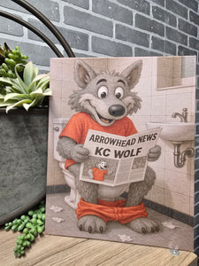 KC wolfie toilet canvas