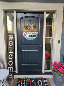Red, white and Boom Door Hanger