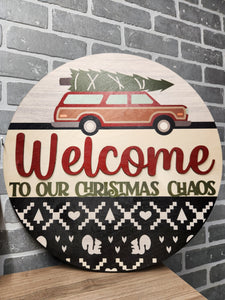 Christmas Chaos Door Hanger