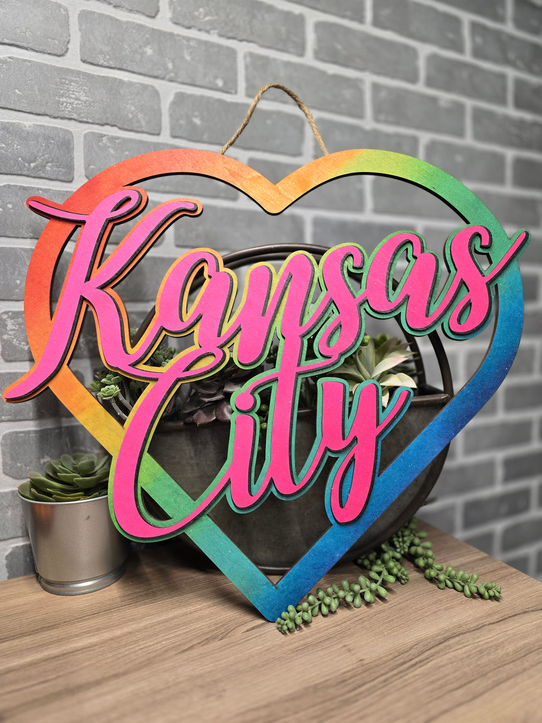 Rainbow KC heart