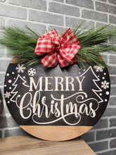 Load image into Gallery viewer, Merry Christmas chalkboard Door Hanger
