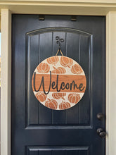 Load image into Gallery viewer, Pumpkin Cut Out Welcome Door Hanger
