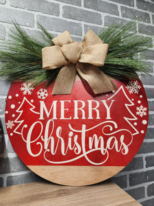 Merry Christmas chalkboard Door Hanger