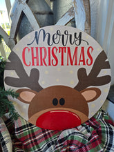 Load image into Gallery viewer, Merry Christmas Reindeer Head
