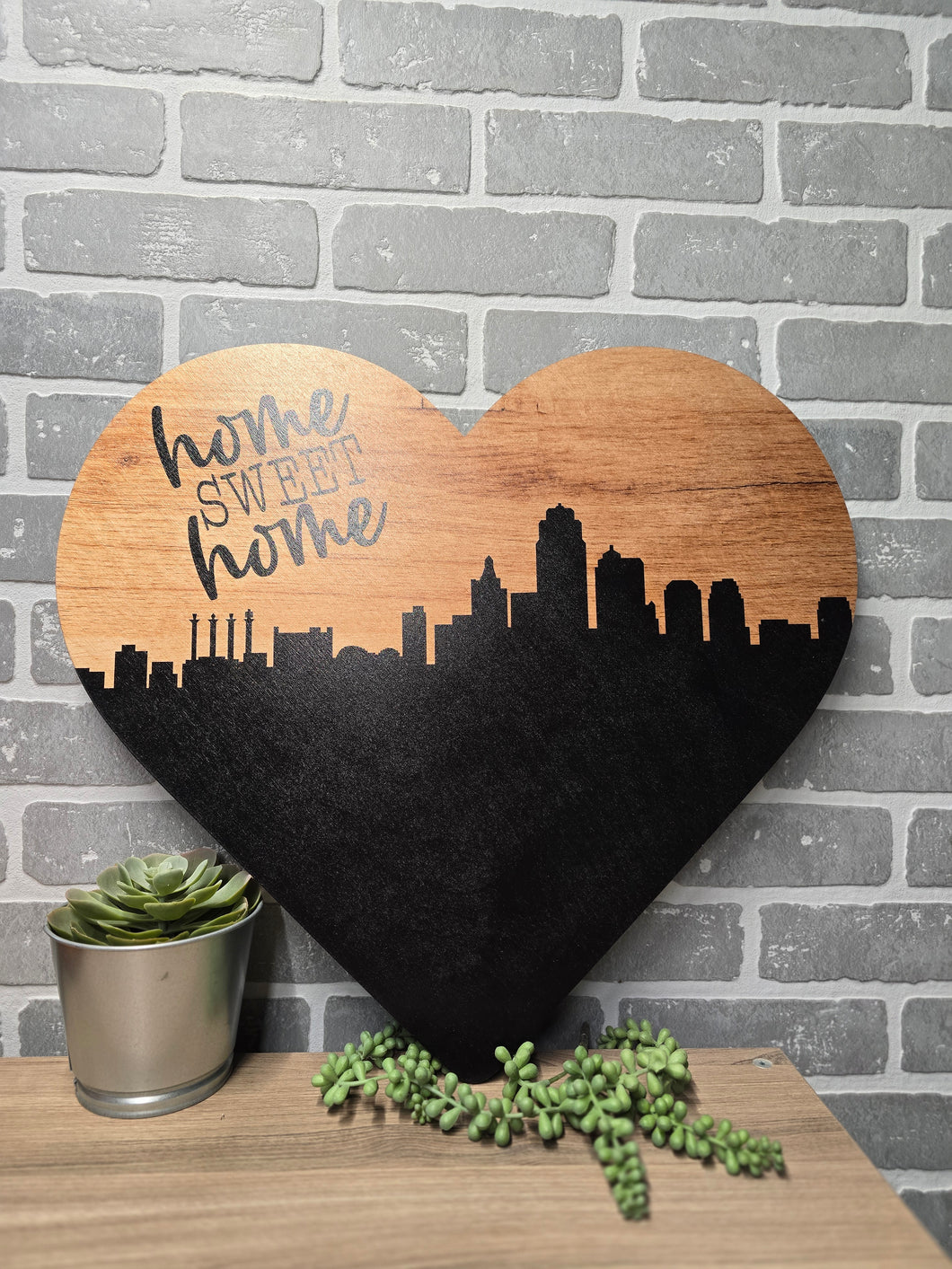 Home sweet home skyline heart