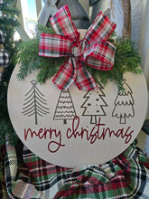 Load image into Gallery viewer, Neutral hand drawn trees merry christmas
