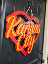 Load image into Gallery viewer, Kansas city 2026 heart door hanger
