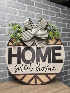 Home sweet home Chevron door hanger