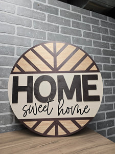 Home sweet home Chevron door hanger