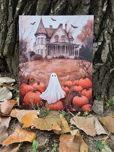 Haunted ghost house 11 x14