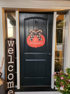 Pumpkin Bow Door Hanger