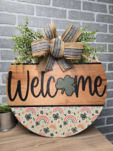 Welcome Lucky Charm Pattern Door Hanger